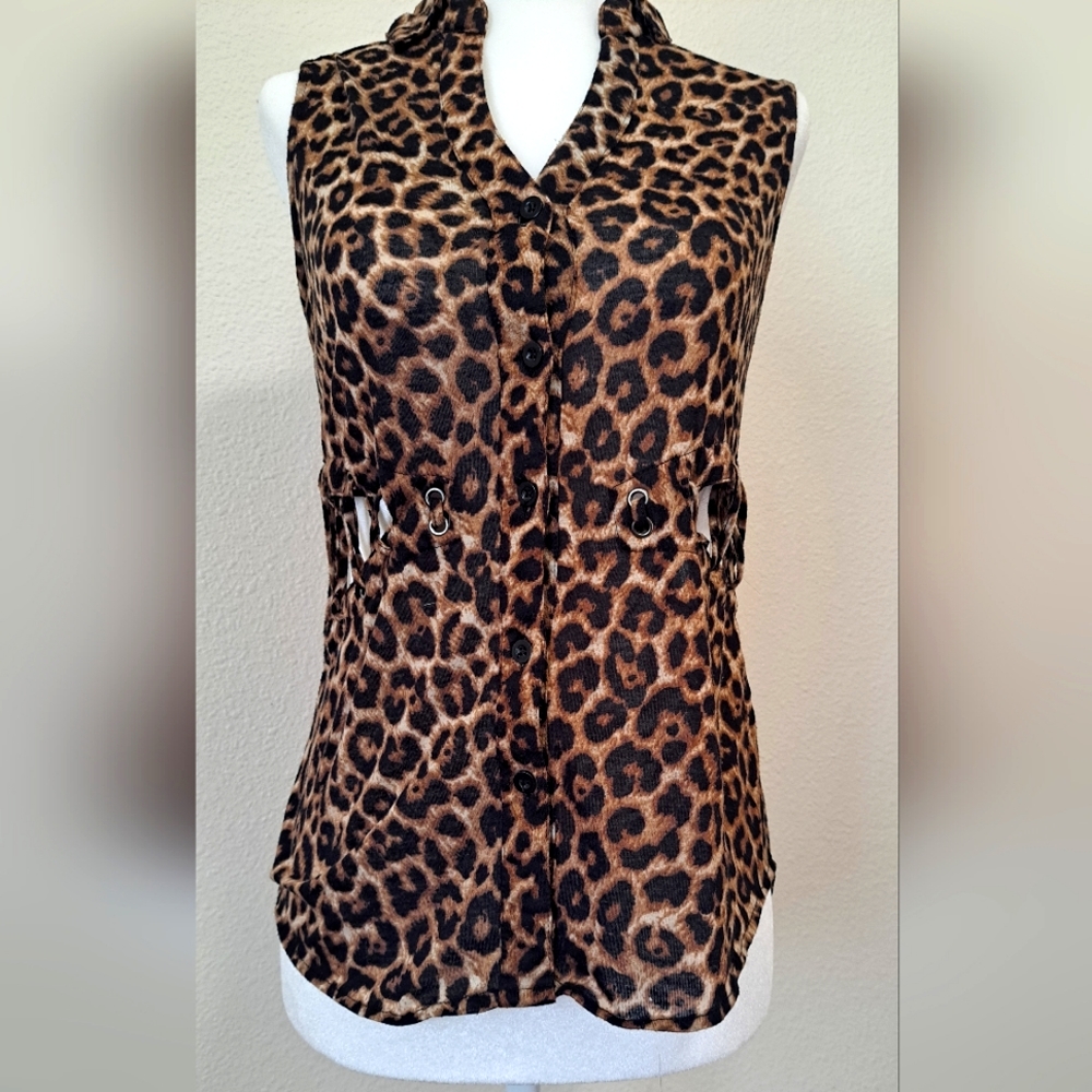 Lepoard Print Dress Shirt